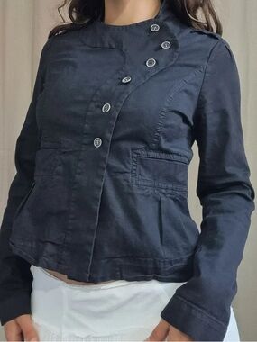 Y2K true vintage One Step Asymmetric Button Jacket